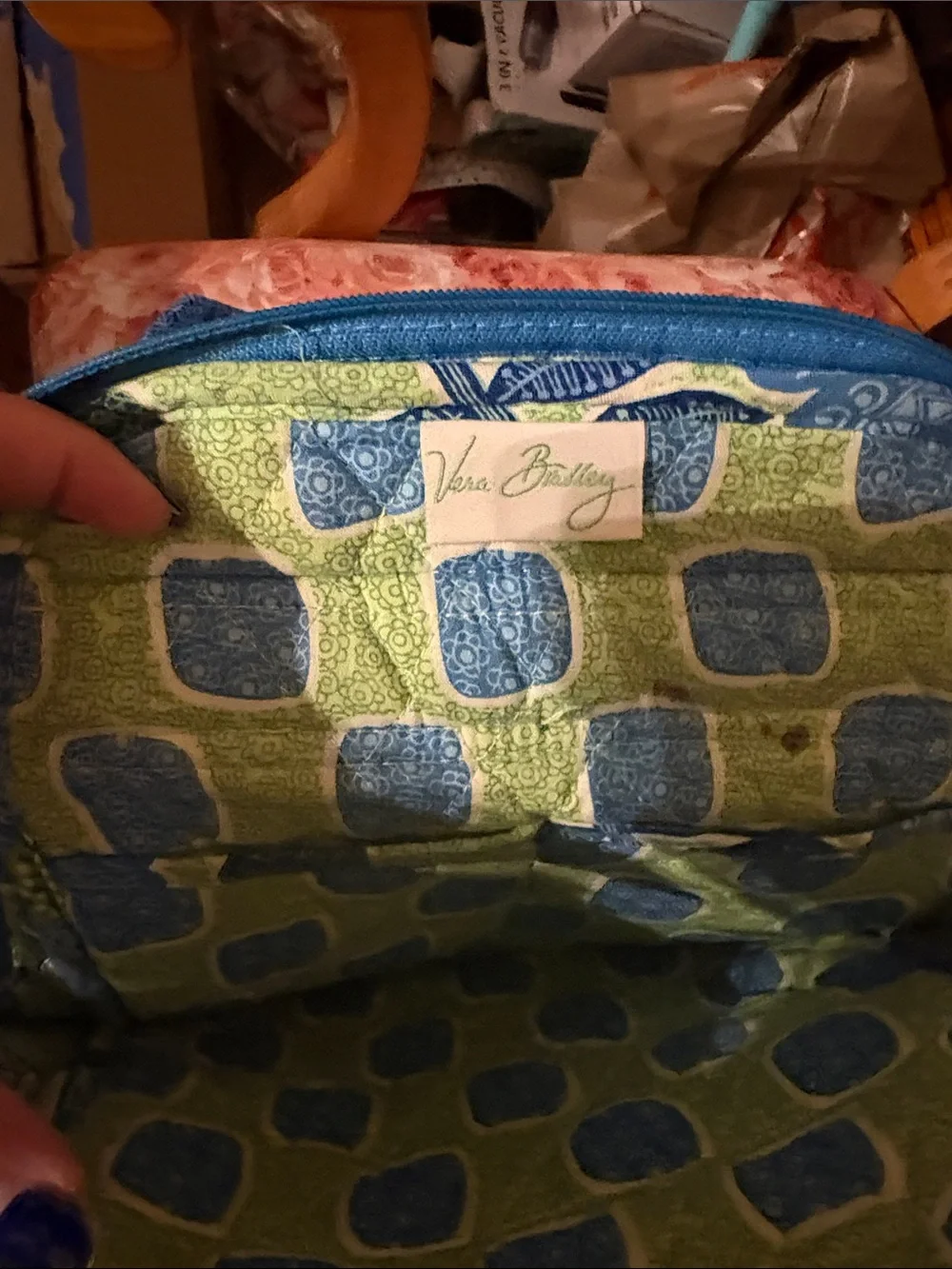 Vera Bradley Blue & Green Quilted Floral Backpack